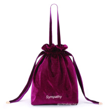 pink makeup pouch velvet drawstring makeup bag Drawstring storage travel Cosmetic Bag